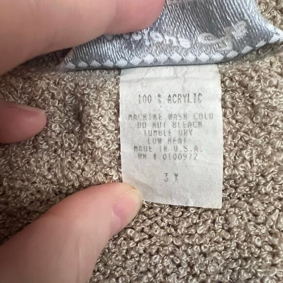 Vintage Precious As Diamonds Knit Boucle Midi Skirt Womens 3X Maxi Tan Brown - Picture 5 of 6